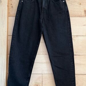 NWT Edwin Anthropologie Anderson Ankle Black Straight Leg Denim High Waist Jeans